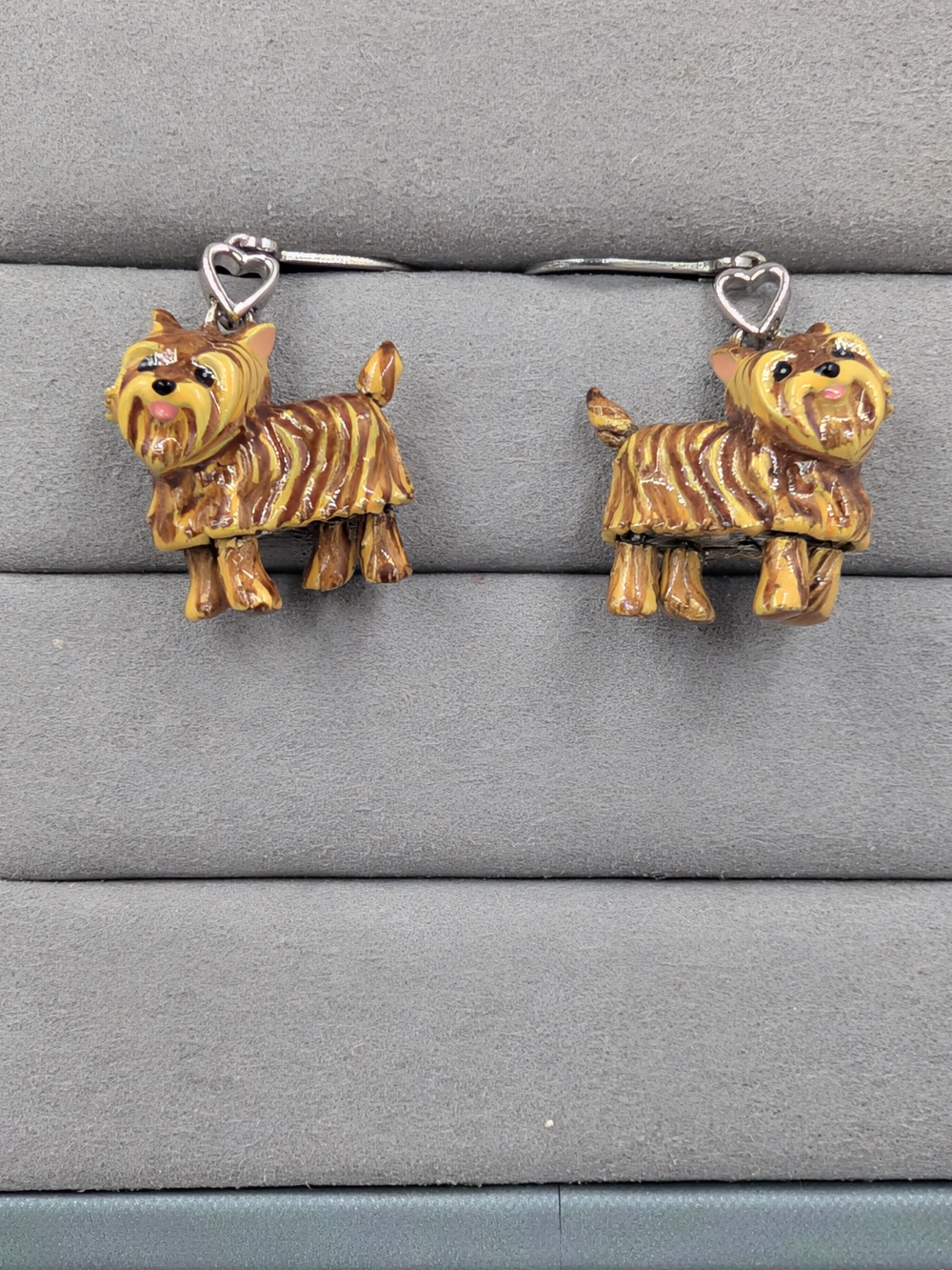 Bradford Exchange Playful Pups Yorkie Movable Earrings | M136 Dog